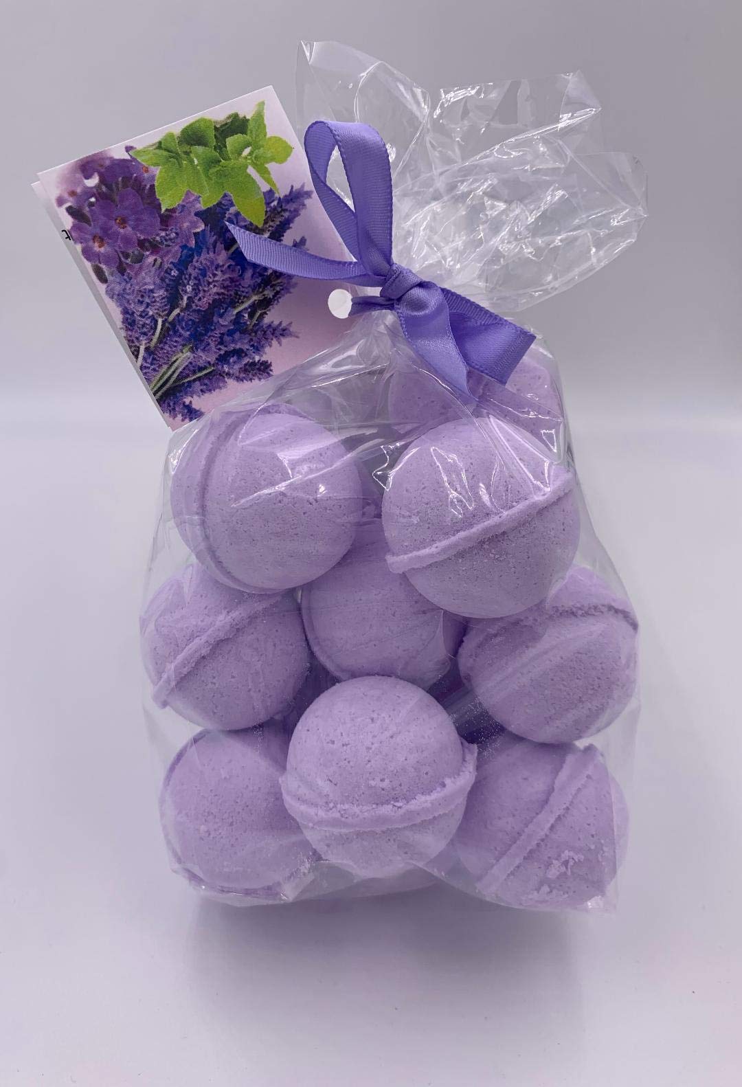 Spapure Lavender Mint Bath Bombs - 14 Ultra Moisturizing Fizzies With Shea Butter, 12 Oz