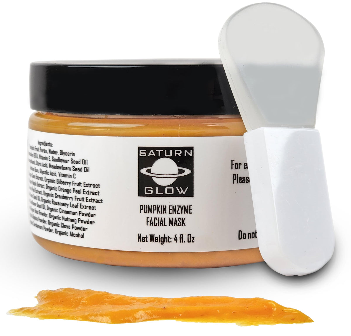 Saturn Glow Pumpkin Enzyme Face Mask - Vegan Exfoliating, Anti-Aging, Hydrating, 4Oz