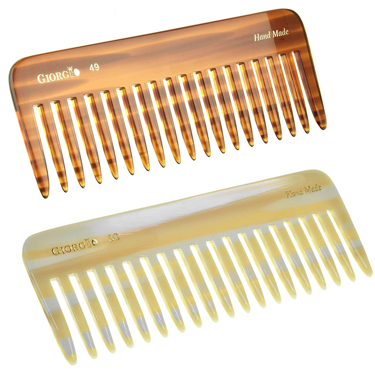 Giorgio G49 & G30 5.75&quot; Hair Detangling Comb - Wide Teeth For Thick Curly Hair, 