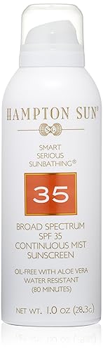 Hampton Sun SPF 35 Continuous Mist Sunscreen, 1 oz - Lightweight, Water-Resistant Protection