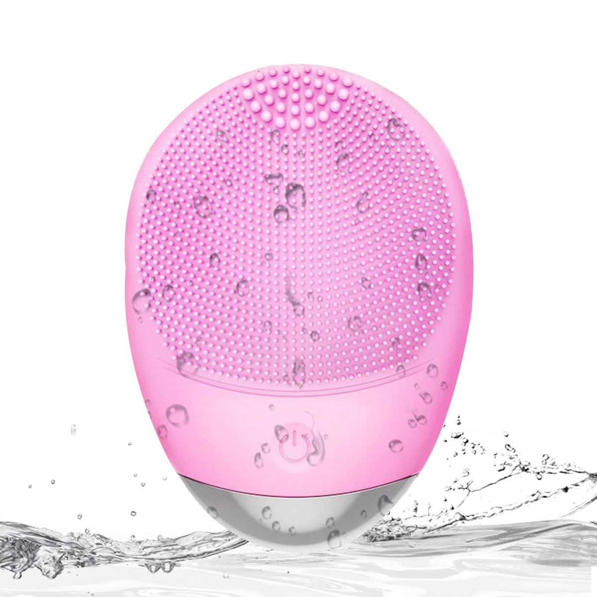 Wmm 3-In-1 Electric Facial Cleansing Brush - Soft Silicone, Waterproof, Usb Rechargeable, Pink