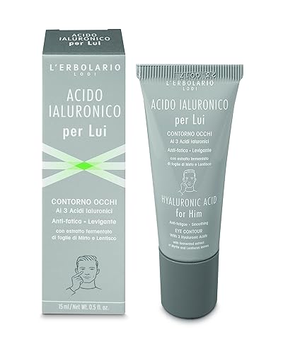 L'Erbolario Hyaluronic Anti-Fatigue Eye Contour Gel For Men - 0.5 Oz Cranberry