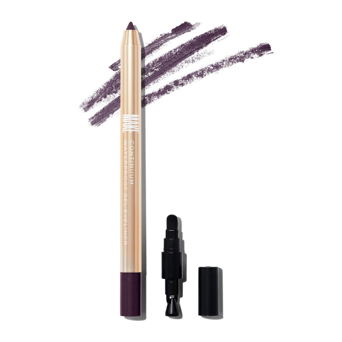 Make Continuum Waterproof Gel Eyeliner - Smudge-Proof Purple Pencil, Violet Abyss, 0.16 Fl Oz