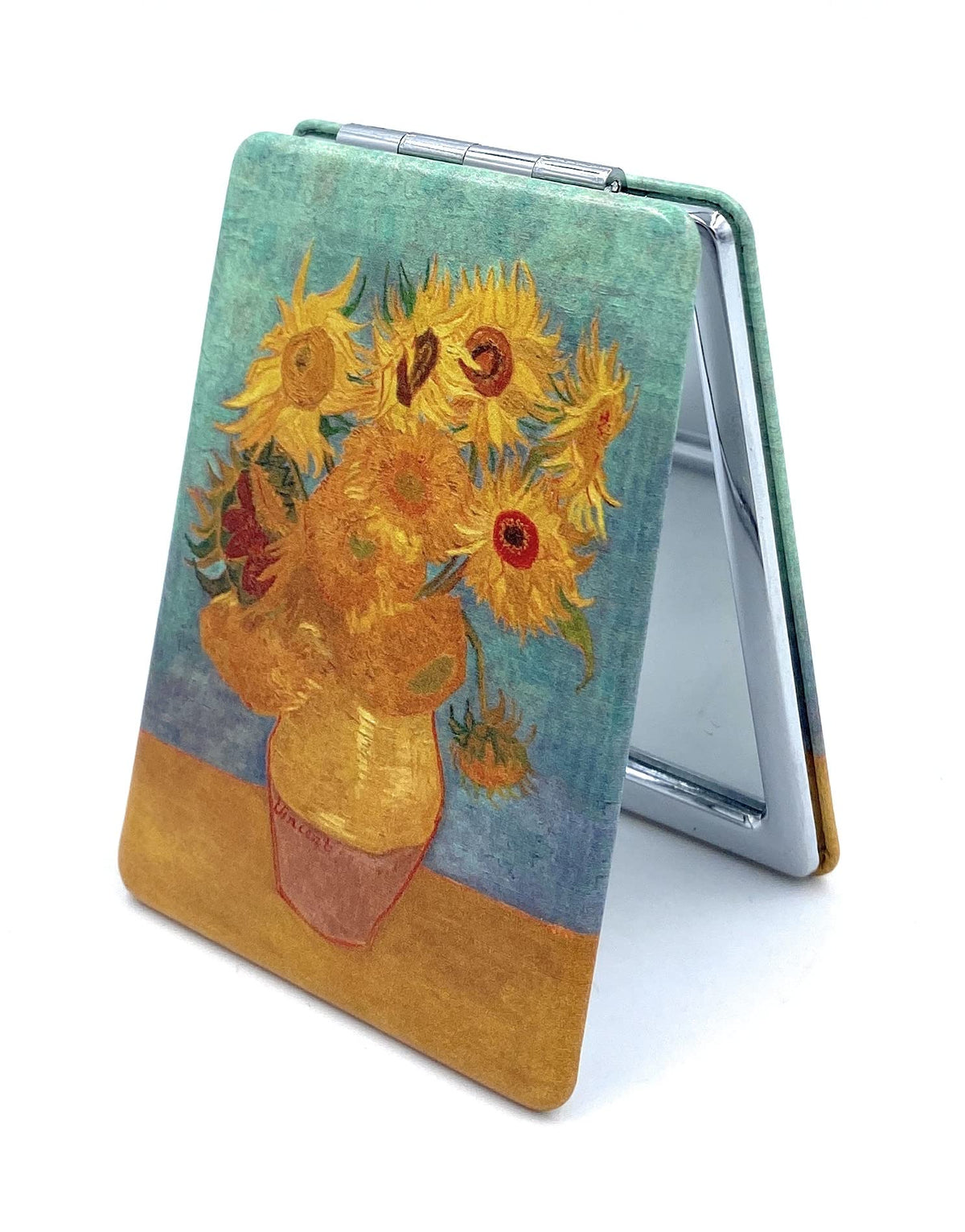 Aeisage Sunflowers Compact Mirror - Small Handheld Cosmetic Mirror For Purse, Travel & Gifts