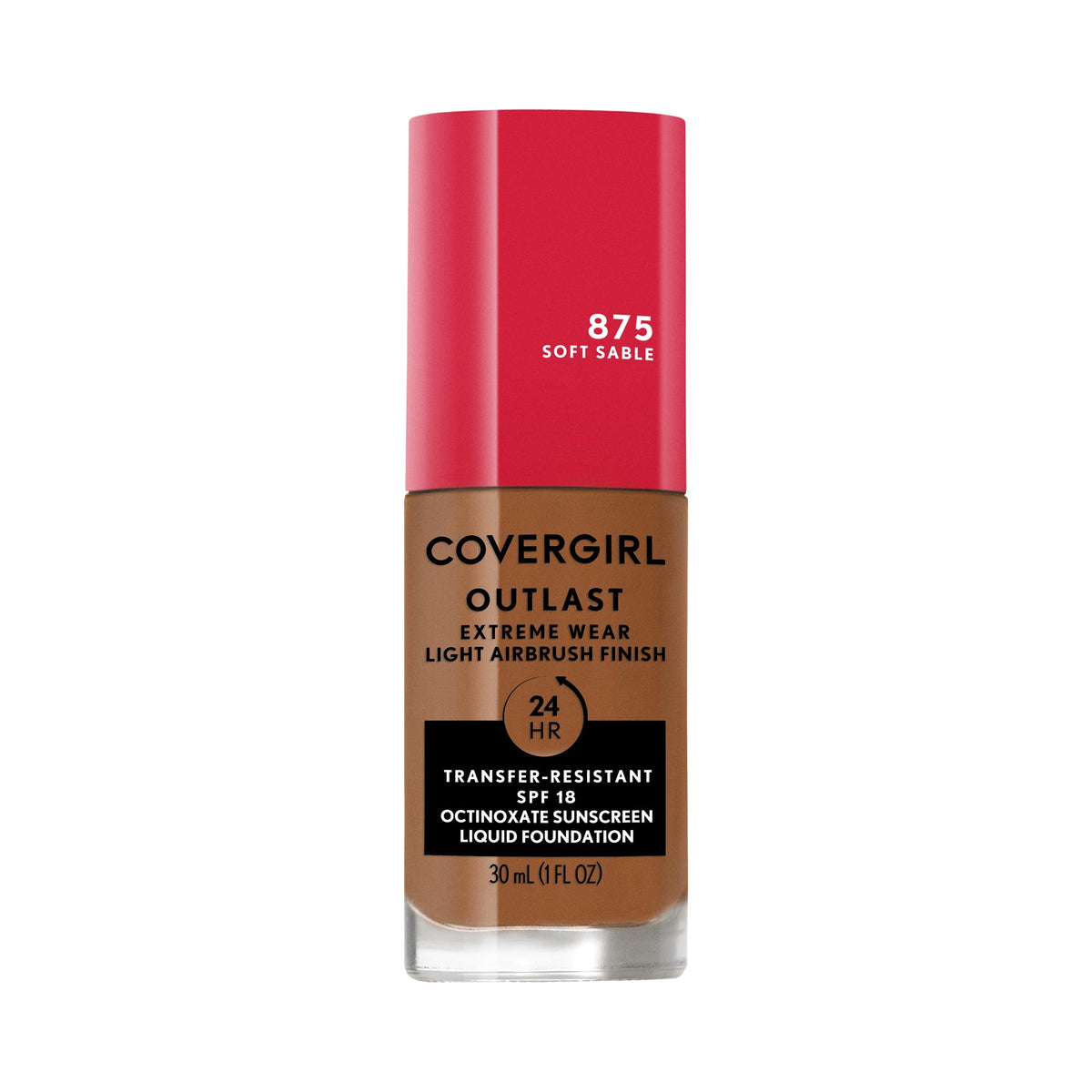 Covergirl Outlast Extreme Wear 3-In-1 Foundation, Spf 18, Soft Sable, 1 Fl Oz