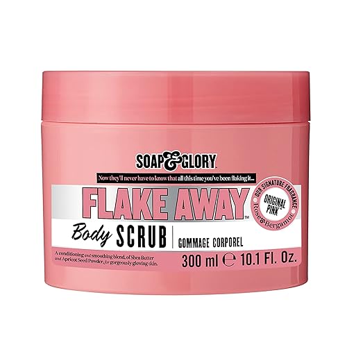 Soap & Glory Exfoliating Body Scrub - Original Pink Flake Away, 300Ml, Floral Scented