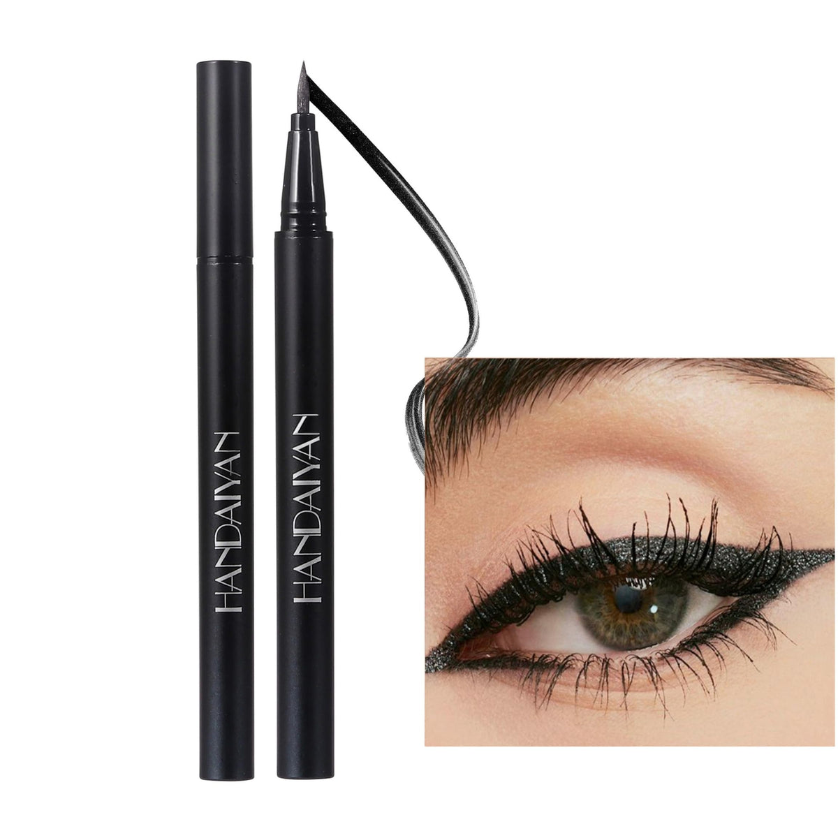 Onarisae Waterproof Metallic Liquid Eyeliner Pencil - Long Lasting, High Pigment, Black #10