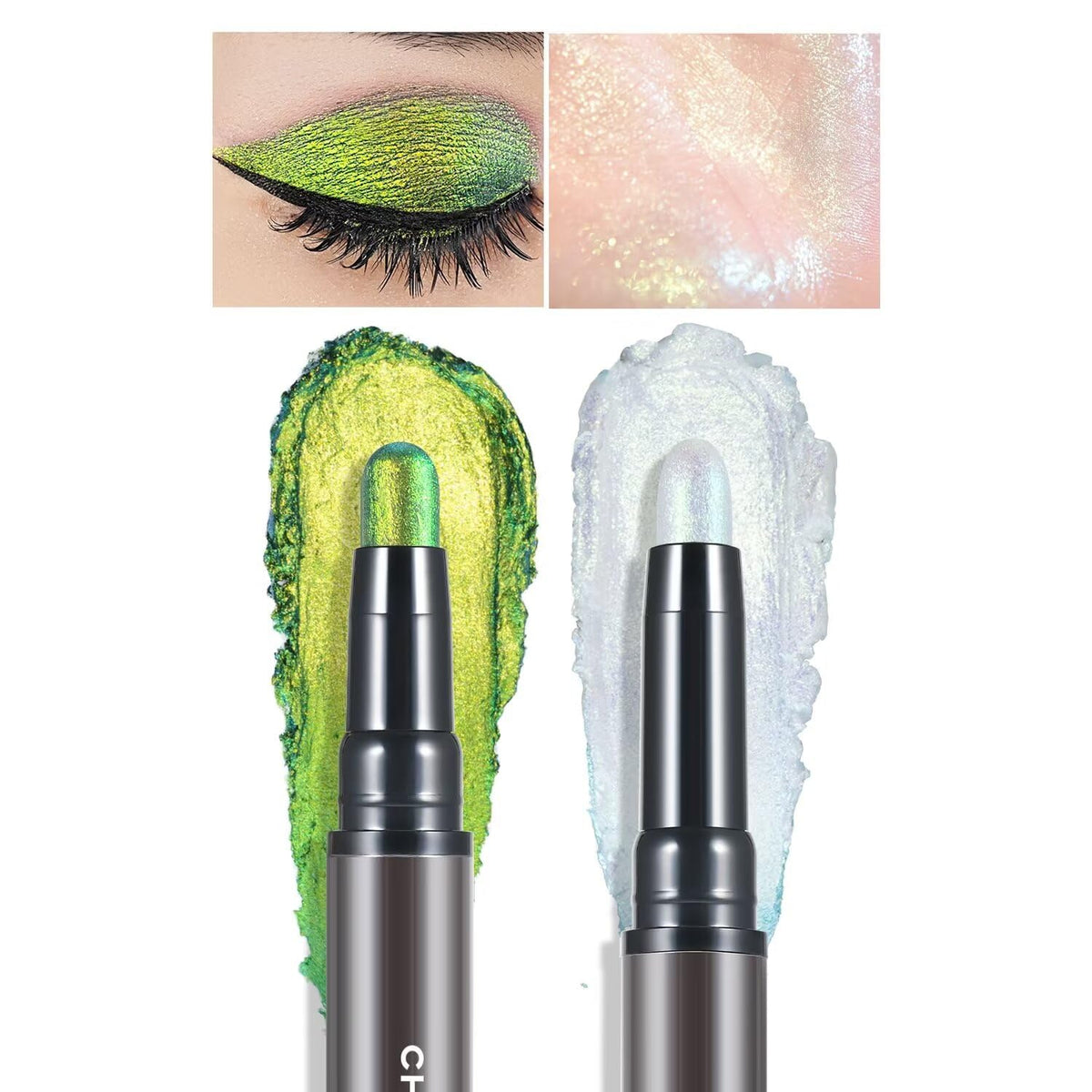 Charmacy Multichrome 2-In-1 Cream Eyeshadow Stick, Waterproof Highlighter, Vegan & Cruelty-Free