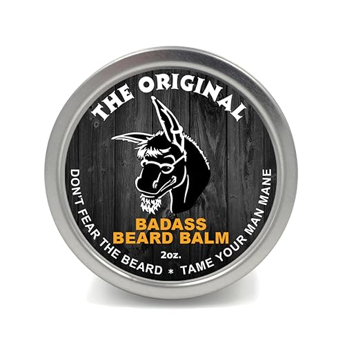 Badass Beard Care Beard Balm - Original Scent, 2Oz - All Natural, Soften Hair, Hydrate Skin