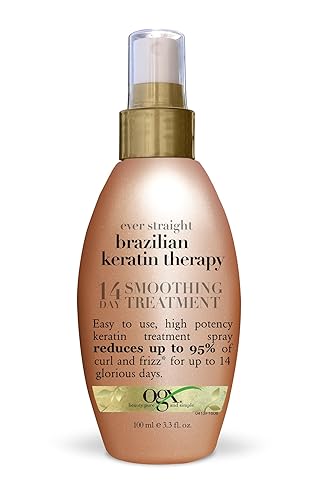 Ogx Ever Straight Brazilian Keratin Therapy 14-Day Smoothing Treatment, 3.3Oz