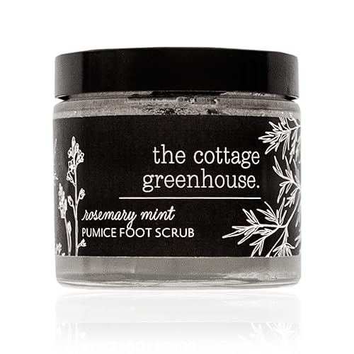 The Cottage Greenhouse Rosemary Mint Foot Scrub – 4 Oz Exfoliating Foot Care