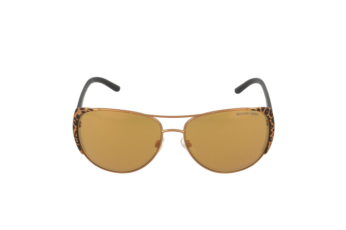 Michael Kors Sadie I Mk1005 Sunglasses, Gold Frame, Orange Flash Lens, 59Mm