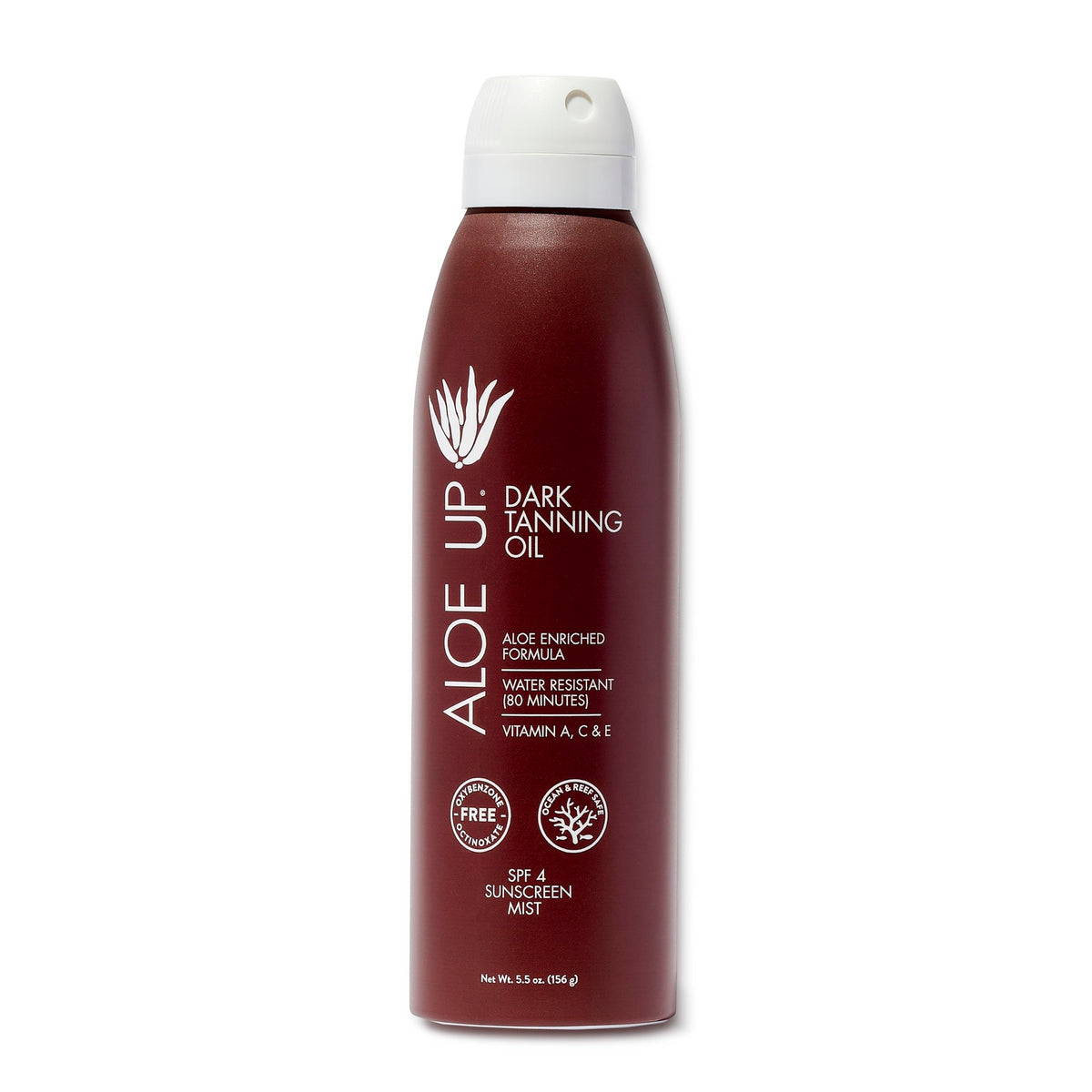 Aloe Up Spf 4 Dark Tanning Oil - Continuous Spray With Pure Aloe Vera - 6 Fl Oz - Reef Friendly