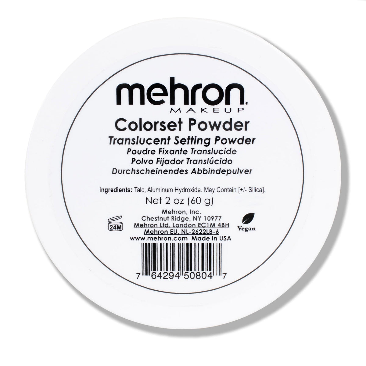 Mehron Makeup Colorset Powder - Translucent Setting Powder For Halloween & Film - 2 Oz