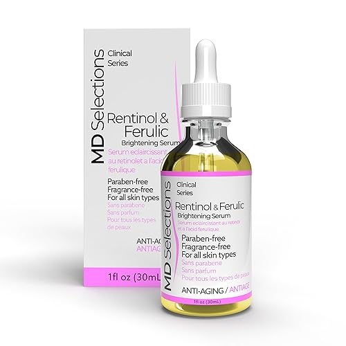 MD Selections Retinol & Ferulic Serum, 1 oz - Anti Aging, Pore Minimizer, Skin Firming