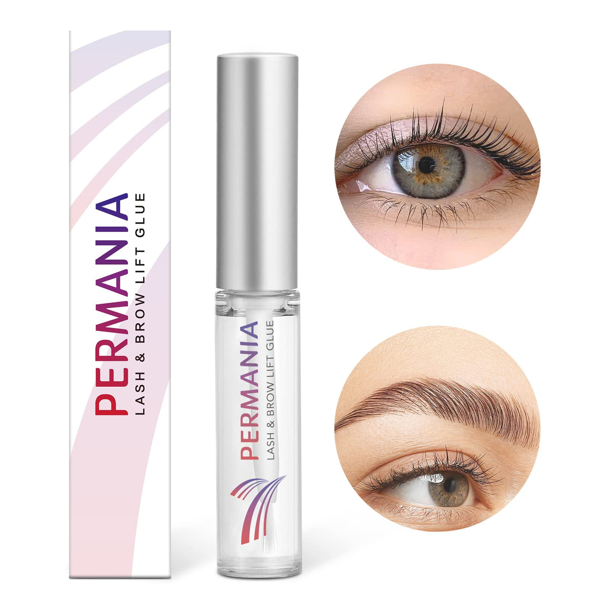 Permania Eyelash Lift Glue 7Ml - Waterproof Super Sticky Adhesive For Lash & Brow, Quick Dry