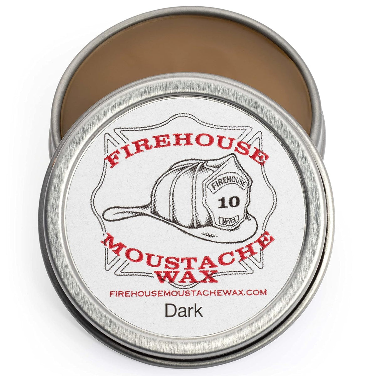 Firehouse Moustache Wax - Handmade Dark Beard & Mustache Wax, All-Weather, 1 Ounce Tin