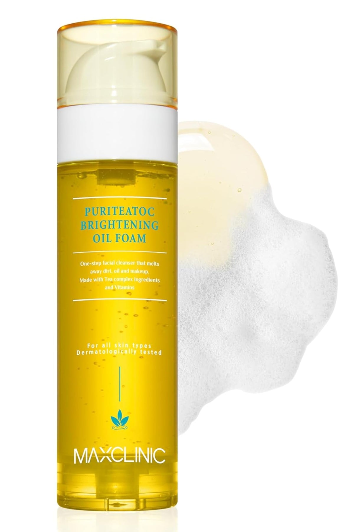 Maxclinic Puriteatoc Cleansing Oil Foam - Hydrating Korean Face Wash For Dry Sensitive Skin 3.88 Oz