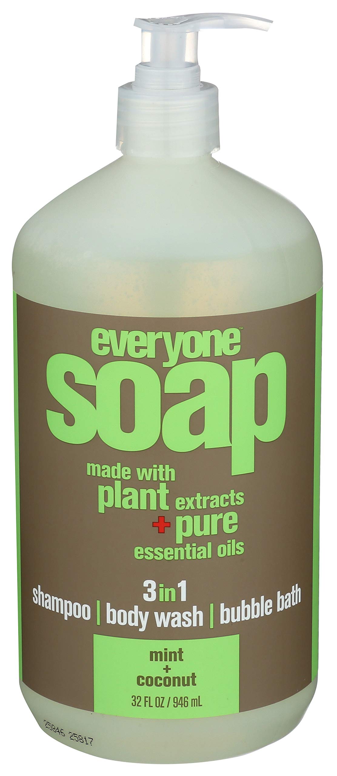 Eo Natural Everyone Hand Soap, Mint & Coconut, 32 Fl Oz - Gentle & Nourishing Cleanser