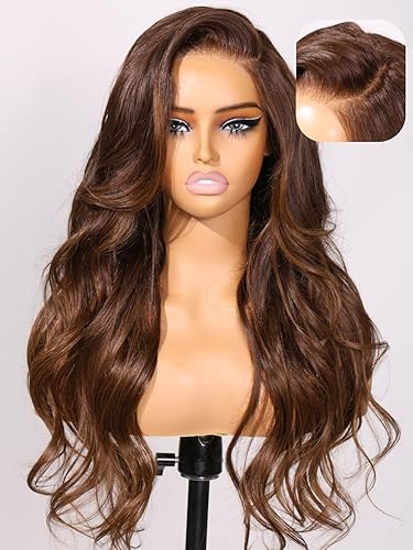 UNICE 24&quot; Glueless Loose Wave Wig - Brownish Yellow, Pre Plucked, 150% Density, Human Hair