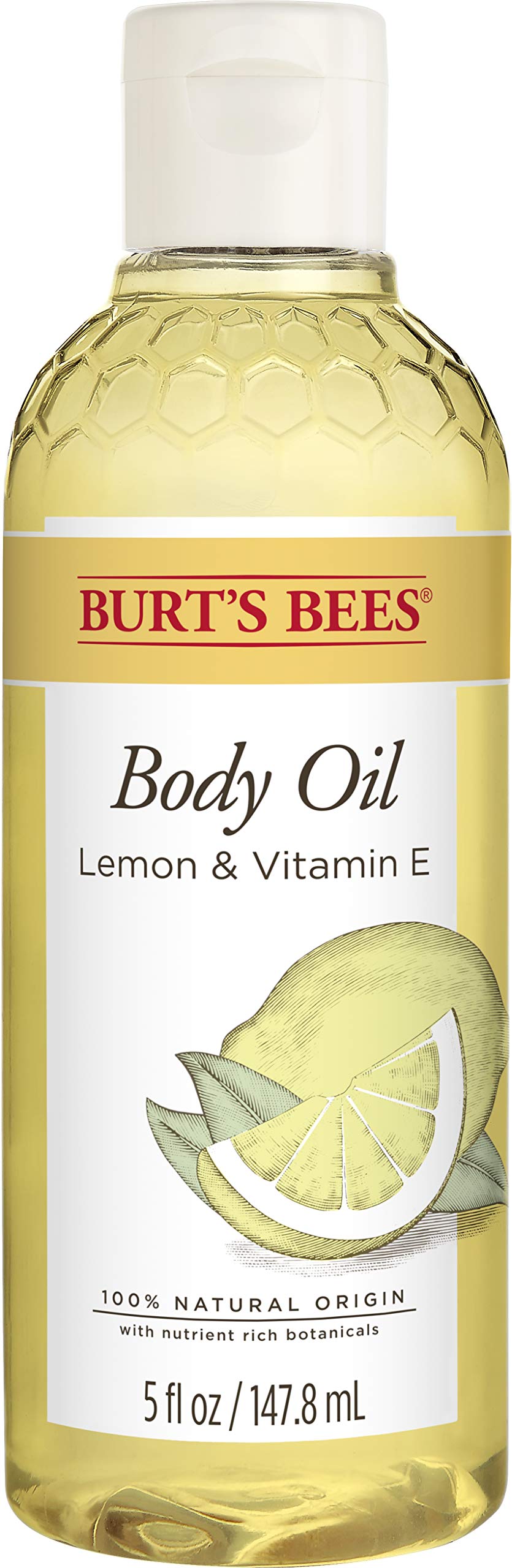 Burts Bees Mothers Day Skin Care Gifts for Mom  Body Oil with Lemon and Vitamin E  100 Natural  5 Ounce Packaging May Vary