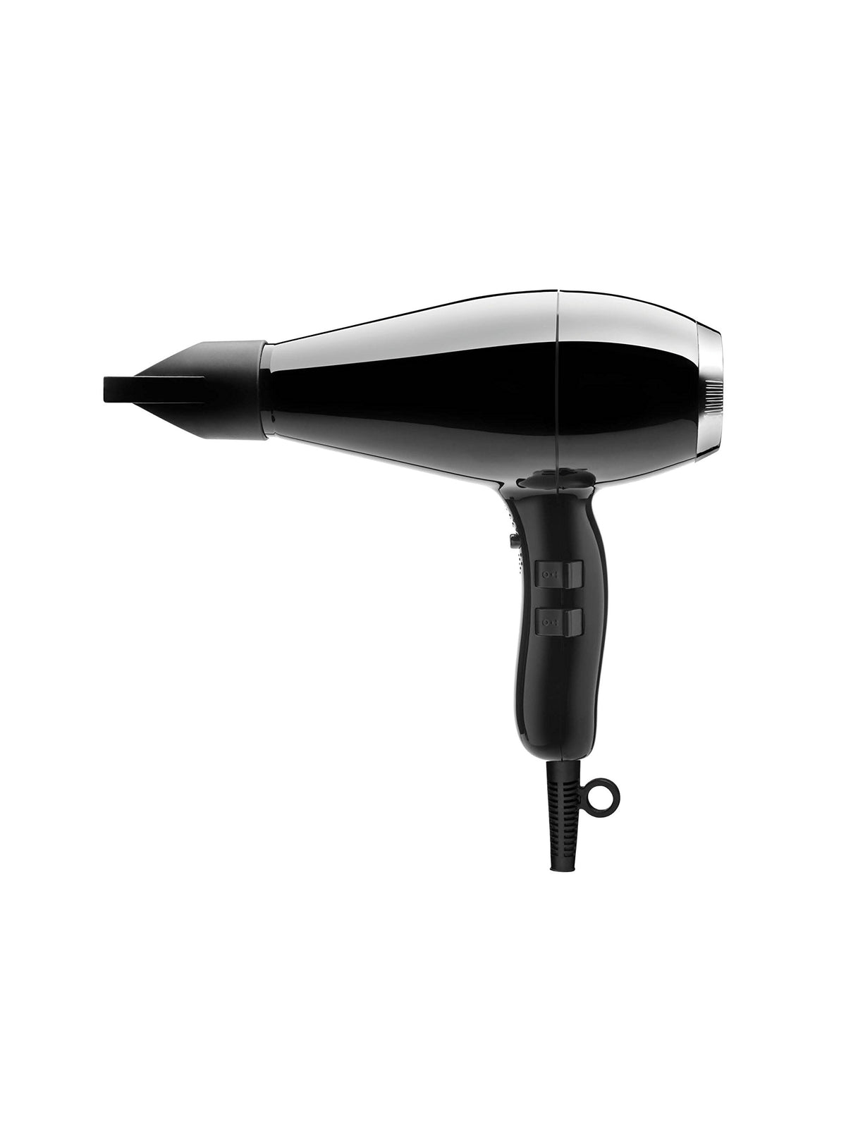 Elchim Milano Ceramic Hair Dryer, 2000W Ultra Slim & Lightweight, Quiet, Ergonomic, Black/Silver