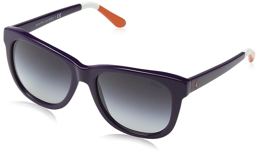 Polo Ralph Lauren Women'S 54Mm Square Sunglasses, Shiny Purple/Grey Gradient, Plastic