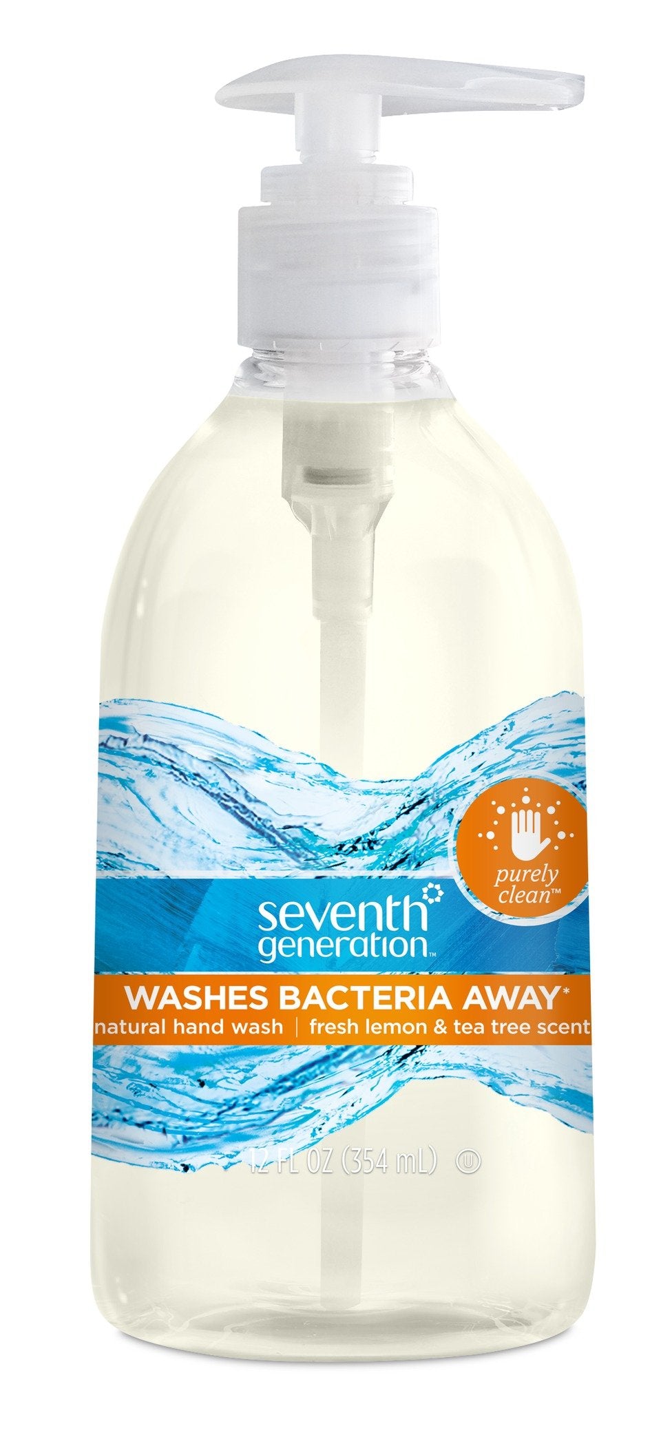 Seventh Generation Hand Wash, Purely Clean, Fresh Lemon & Tea Tree, 12Oz, Eco-Friendly