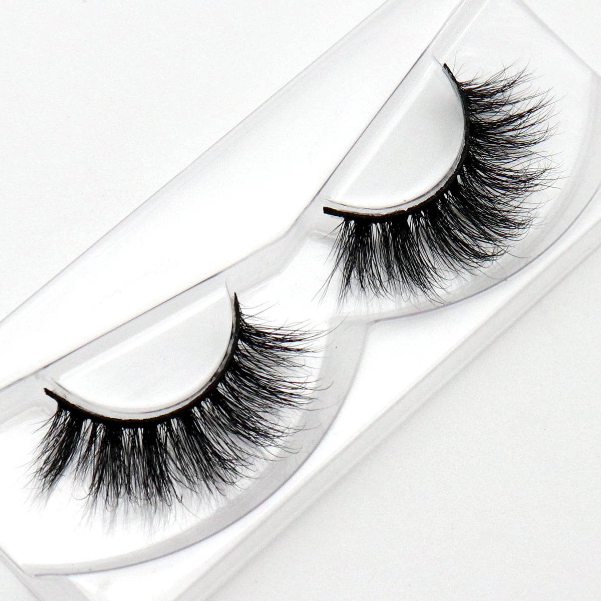 Veleasha Luxury 8D Real Mink Eyelashes - Vegan, Handmade, Wispy, 20mm Volume, Black, 