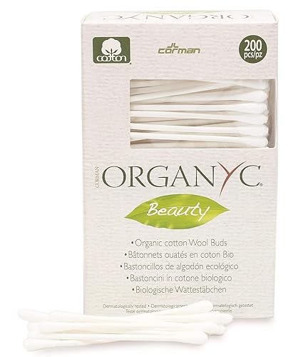 Organyc Organic Cotton Swabs - 200 Swabs (600 Ct) - Eco-Friendly & Biodegradable