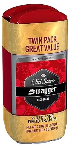 Old Spice Red Zone Swagger Deodorant Twin Pack, 3 Oz Each, Long-Lasting Freshness