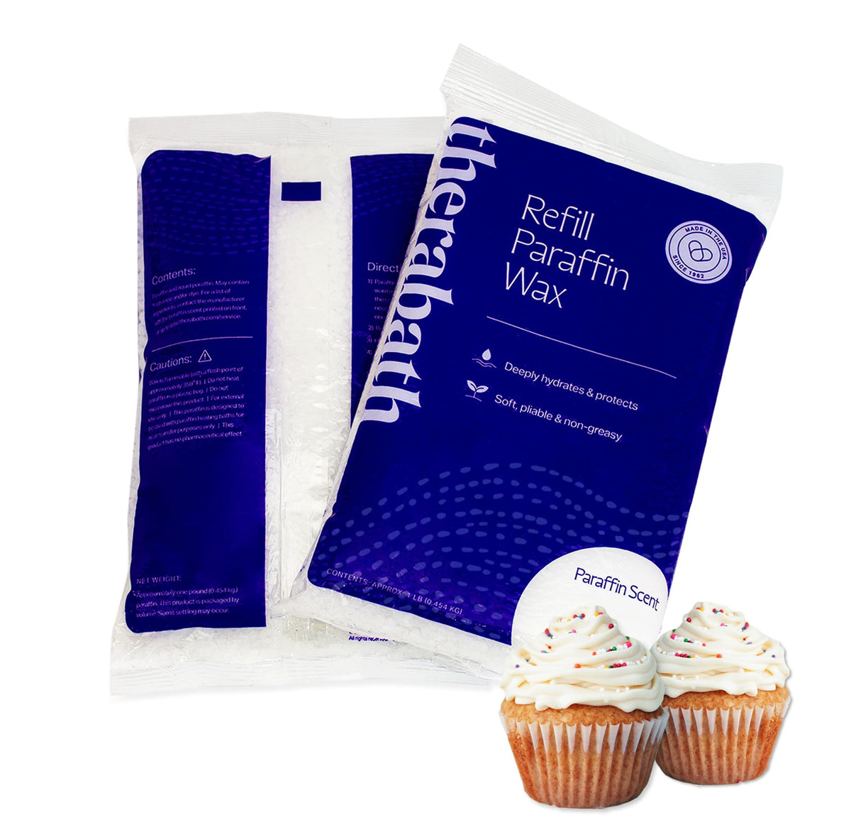 Therabath 6 Lb Paraffin Wax Refill - Vanilla Cupcake For Arthritis Relief & Deep Hydration