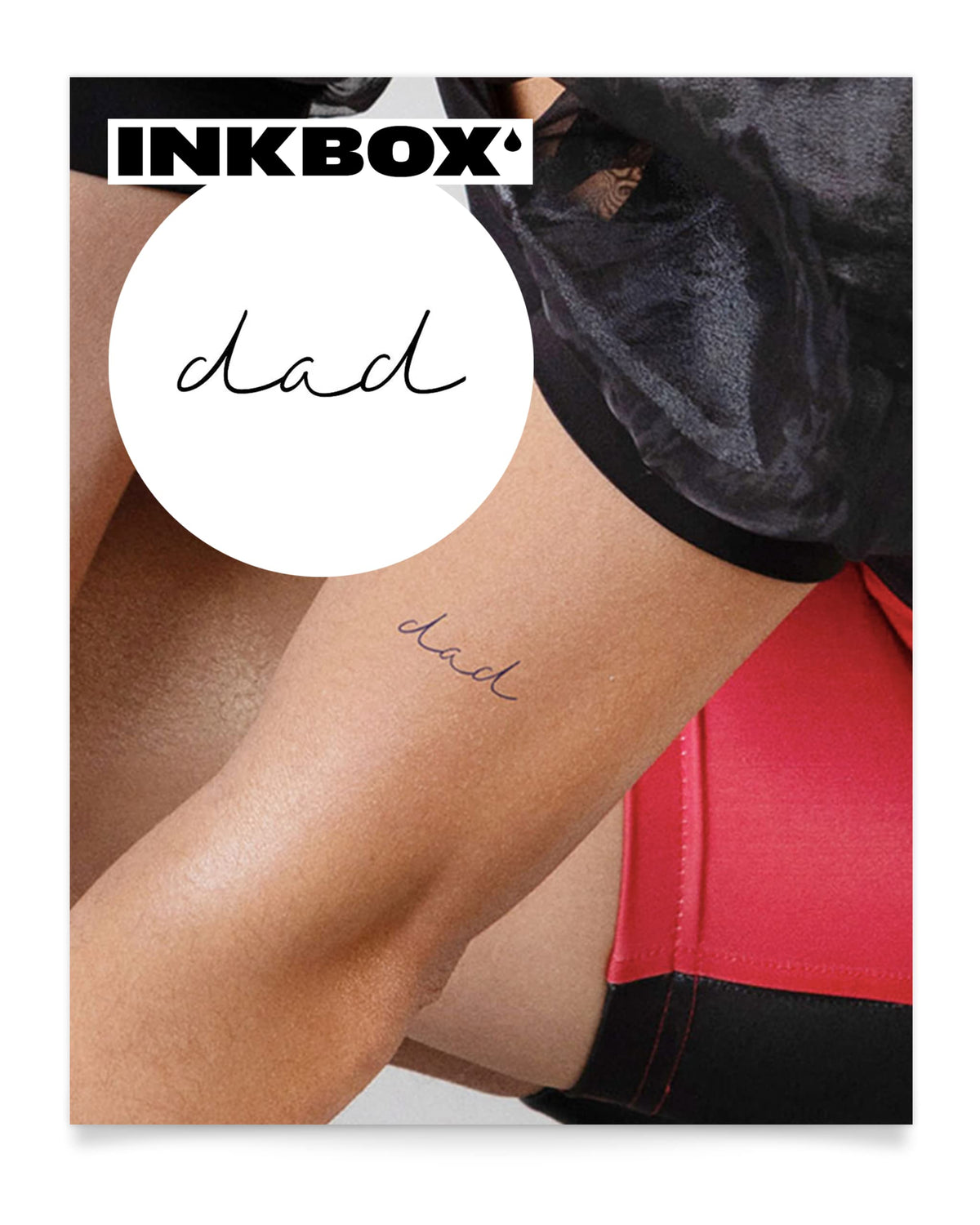 Inkbox Semi-Permanent Tattoo, Water-Resistant Temp Tattoo, 2X2 In, Color: Papa, Lasts 1