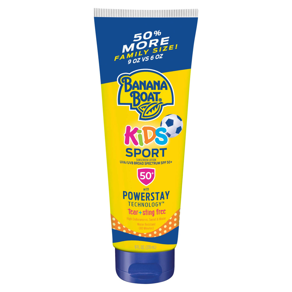 Banana Boat Kids Sport Sunscreen Lotion Spf 50, 9.5Oz - Oxybenzone Free, Family Size