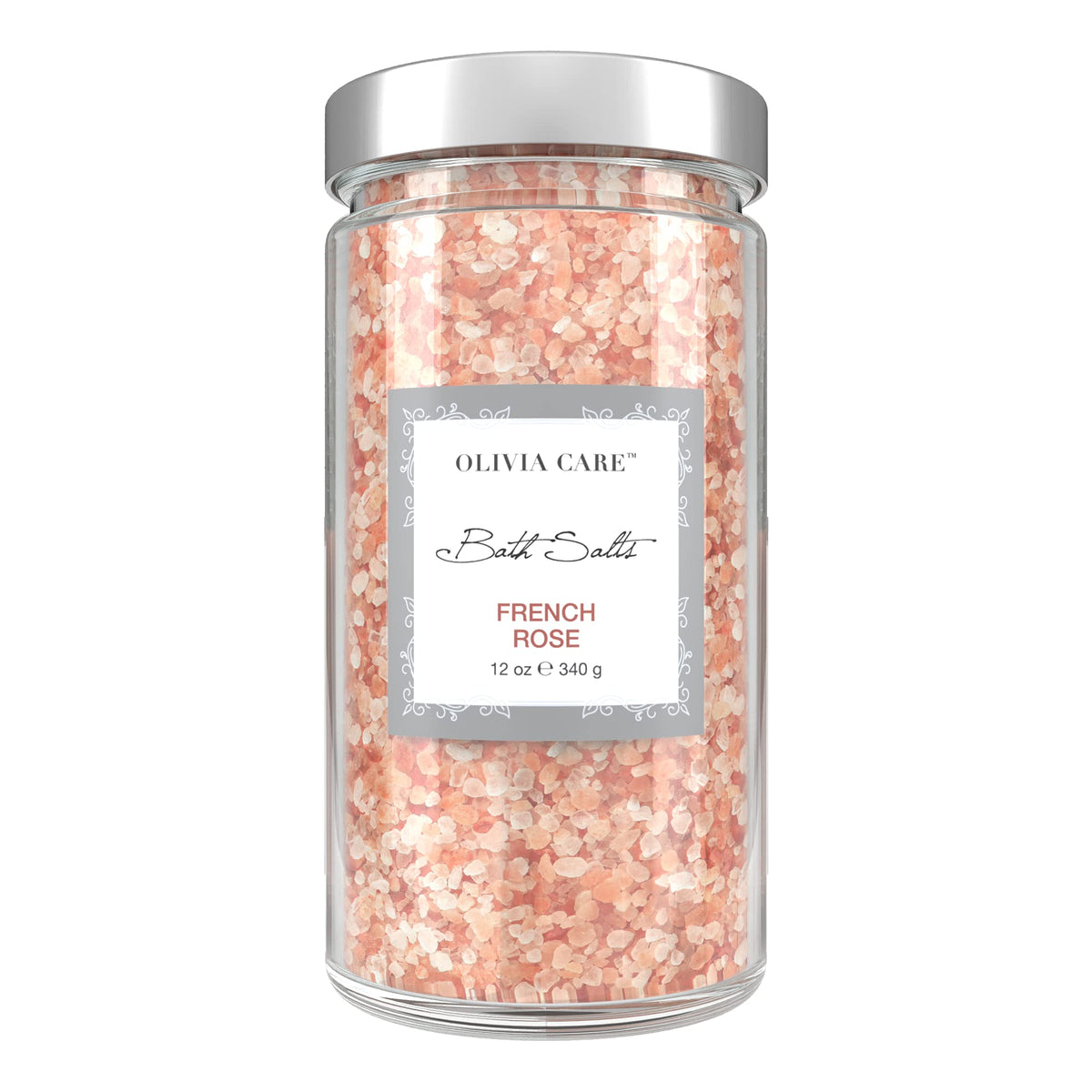 Olivia Care Pink Himalayan Bath Salts - Relieves Muscles, Exfoliates & Soothes Skin, 12 Oz