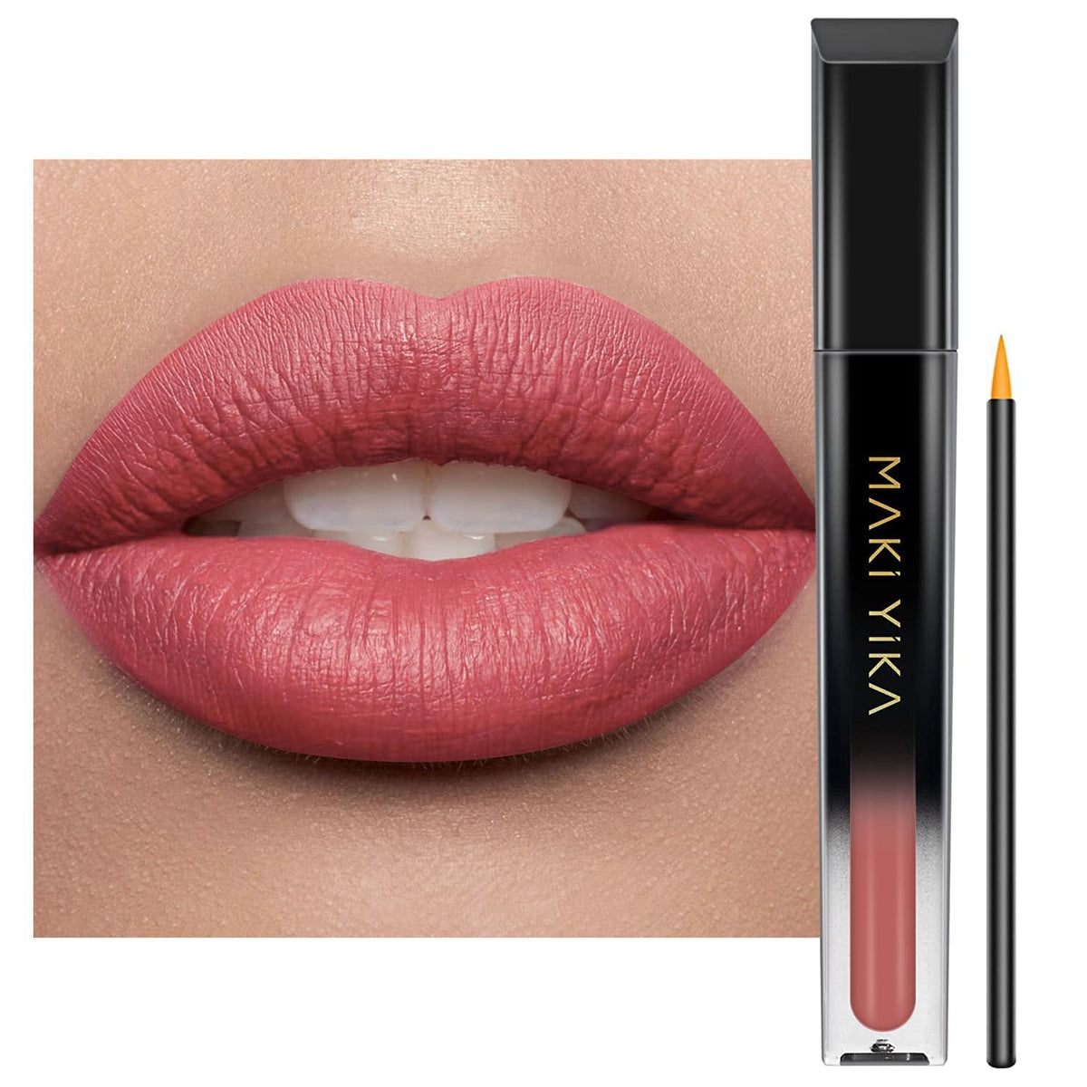 Maki Yika Pink Lipstick - Long Lasting, No Smudge, Matte Liquid Lip Color, Transferproof - That Girl