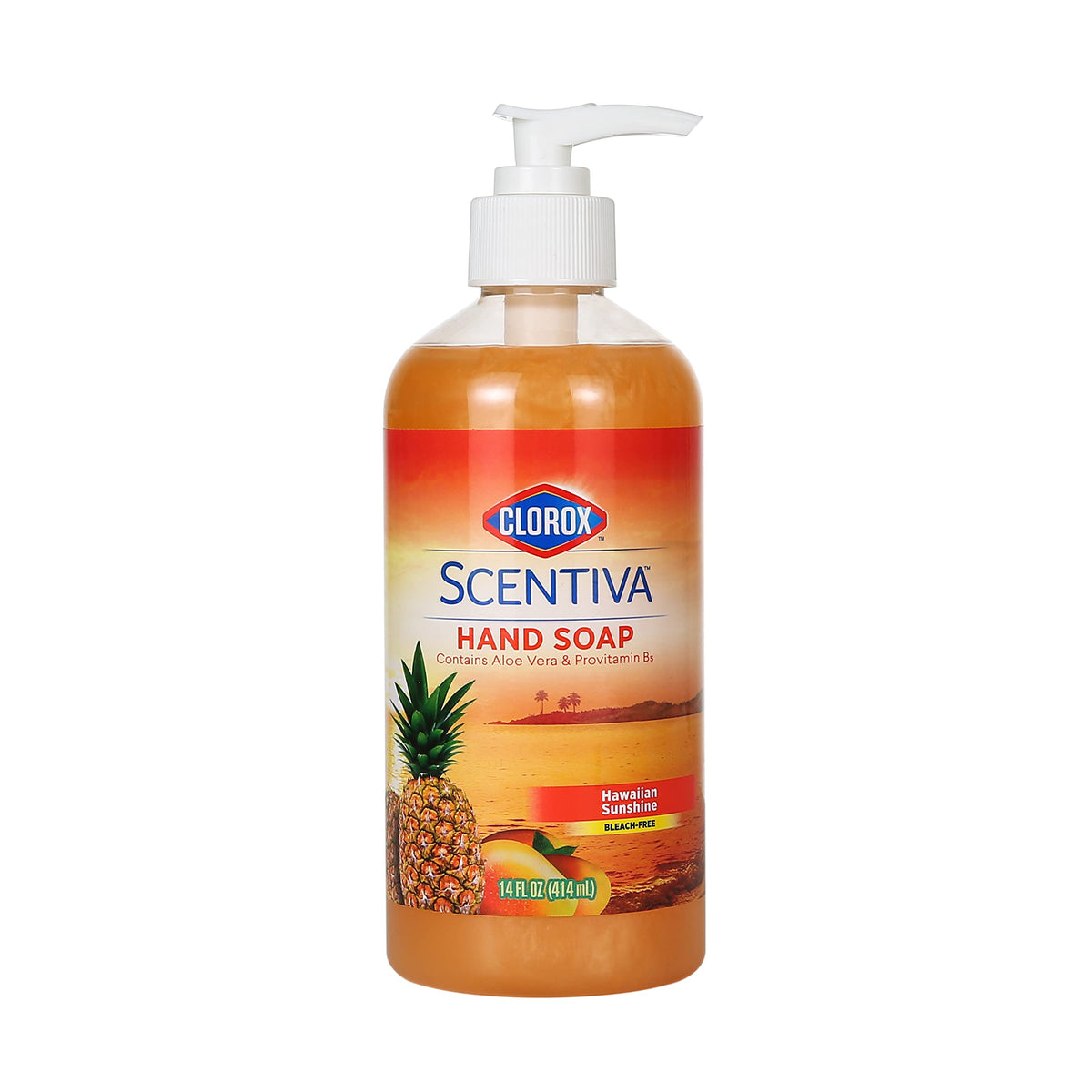 Clorox Scentiva Liquid Hand Soap 14 Oz With Aloe & Provitamin B5, Hawaiian Sunshine Scent