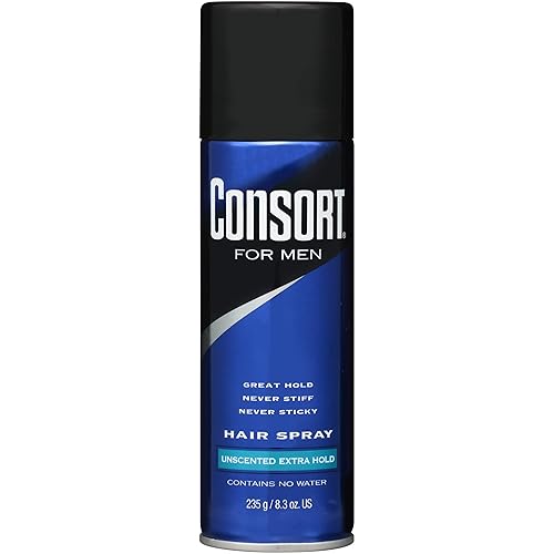 Consort Unscented Extra Hold Hair Spray 8.3 oz (Pack of 12) - Strong Hold for Men