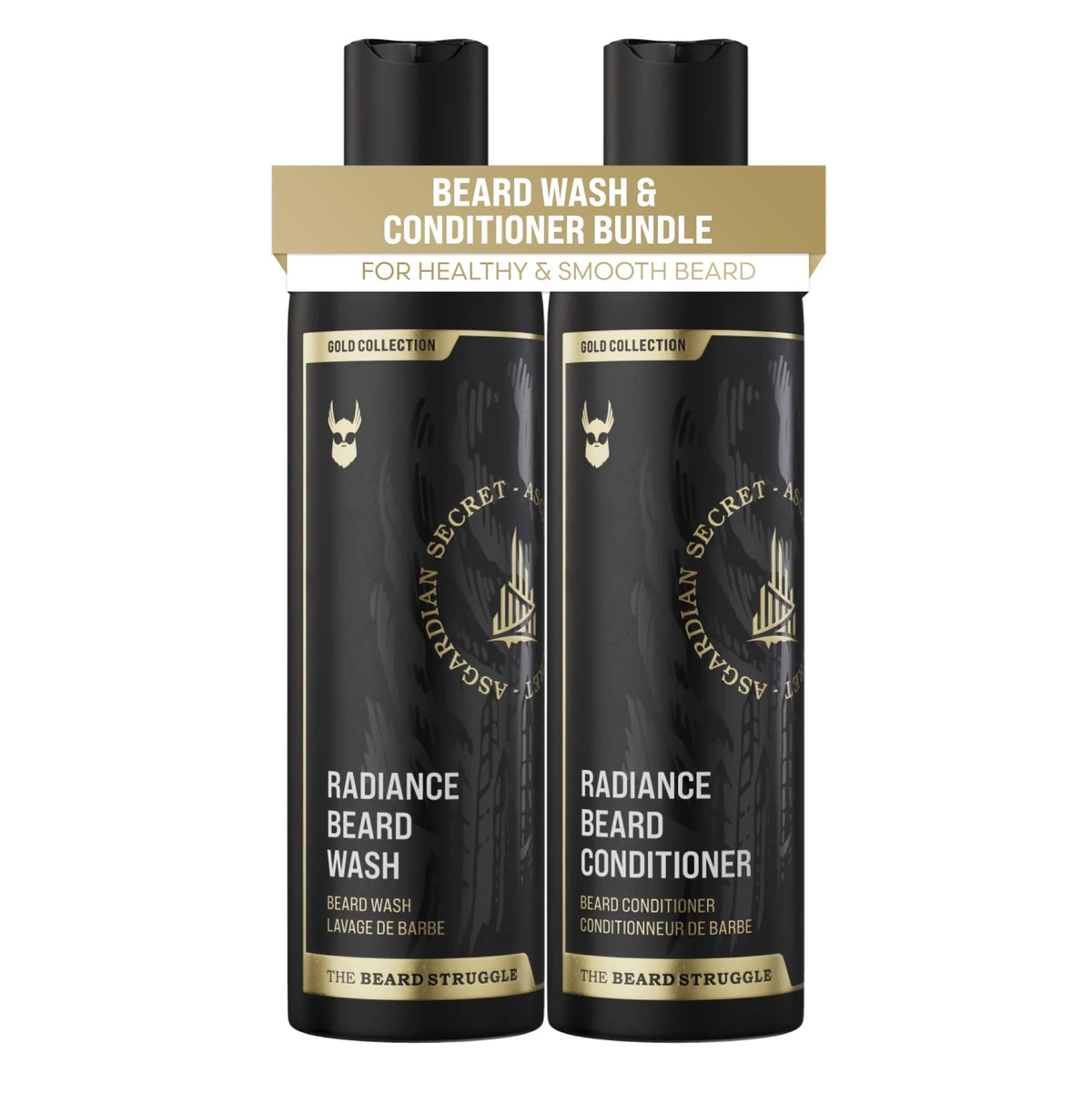 The Beard Struggle Radiance Beard Wash & Conditioner Bundle - Nourish & Cleanse, 4 Fl Oz X2