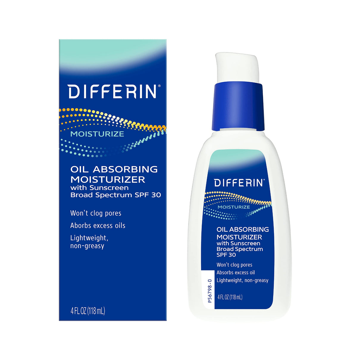 Differin Oil Absorbing Moisturizer Spf 30 - Sunscreen For Acne Prone Sensitive Skin, 4 Oz