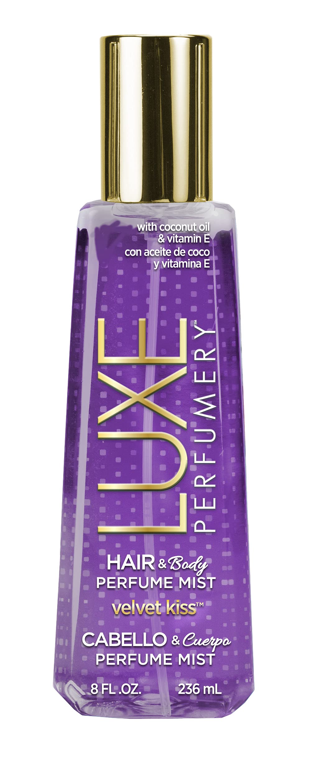 Luxe Perfumery Velvet Kiss Hair & Body Perfume Mist, 8 Fl Oz - Fragrance for All-Day Freshness