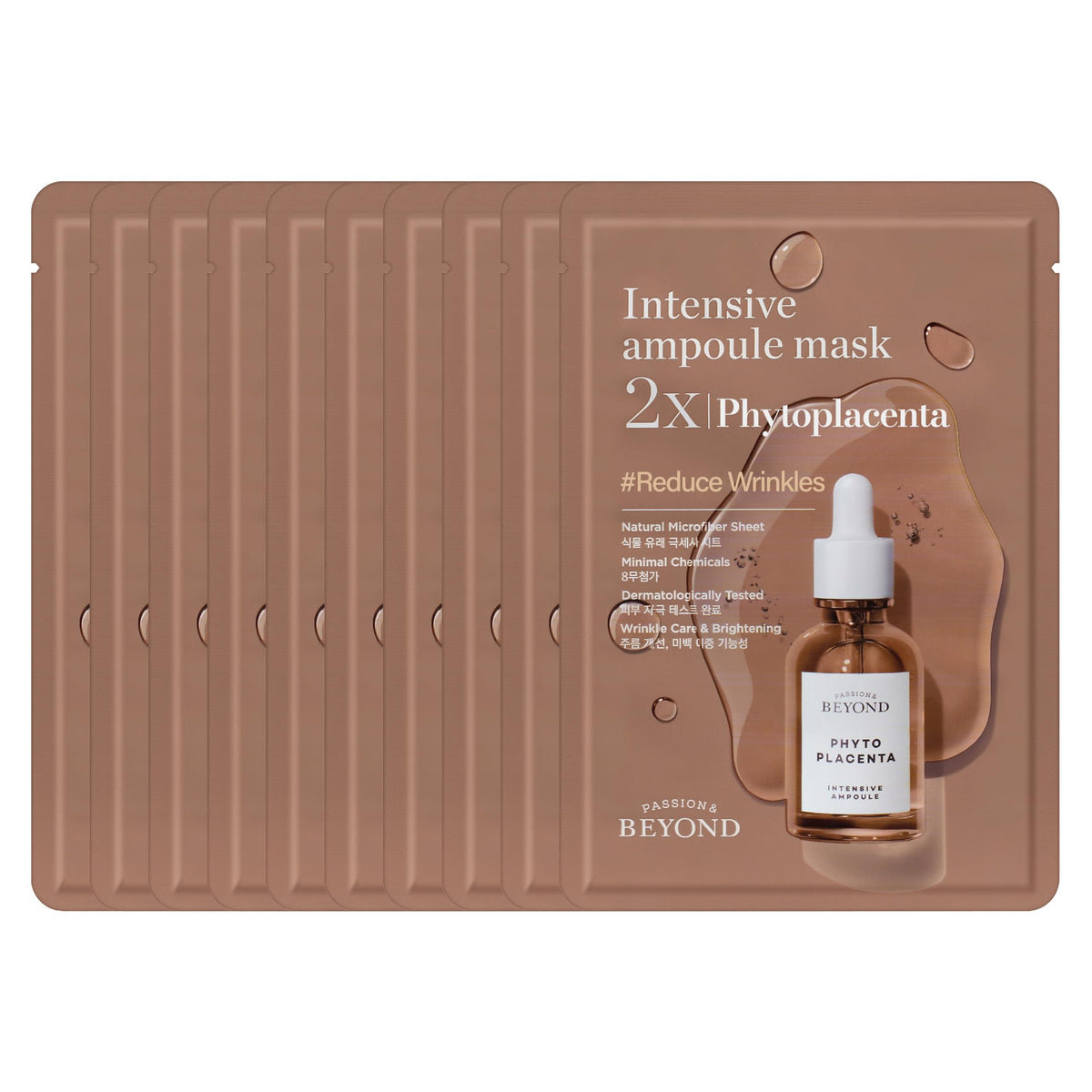 Eco Beyond Christmas Gifts Intensive Ampoule Mask 2X Phytoplacenta - 10 Hypoallergenic Sheets