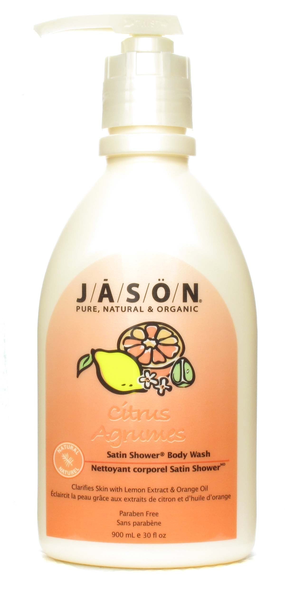 Jason Natural Products Citrus Satin Shower Body Wash, 30 Ounce - 2 Per Case