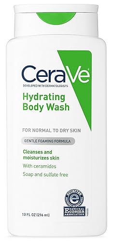 Cerave Moisturizing Body Wash For Dry Skin, 10 Oz With Hyaluronic Acid, Sulfate & Fragrance Free