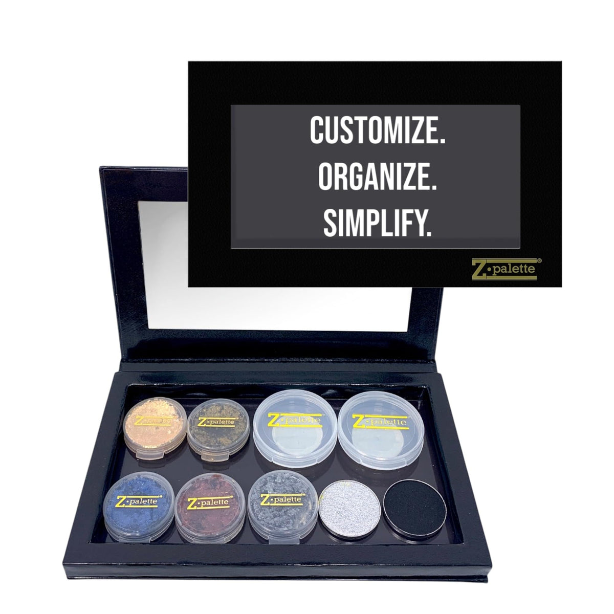 Z Palette Deep Medium Magnetic Makeup Palette - Customizable Organizer For Eyeshadows & Powders