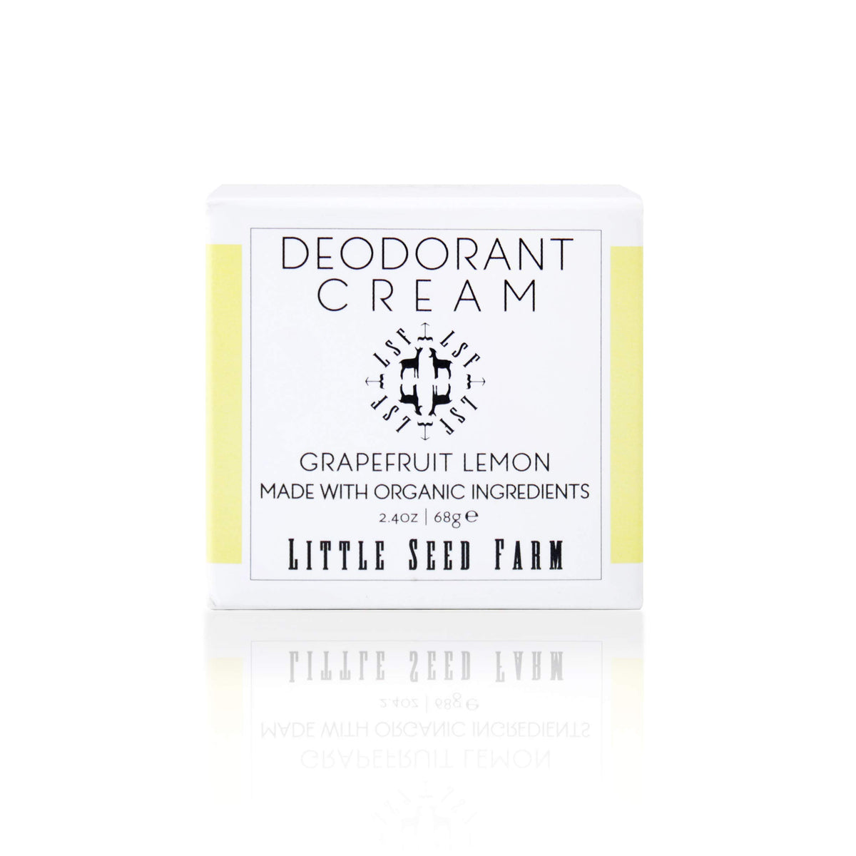 Little Seed Farm All Natural Deodorant Cream, Aluminum Free, 2.4Oz, Grapefruit Lemon