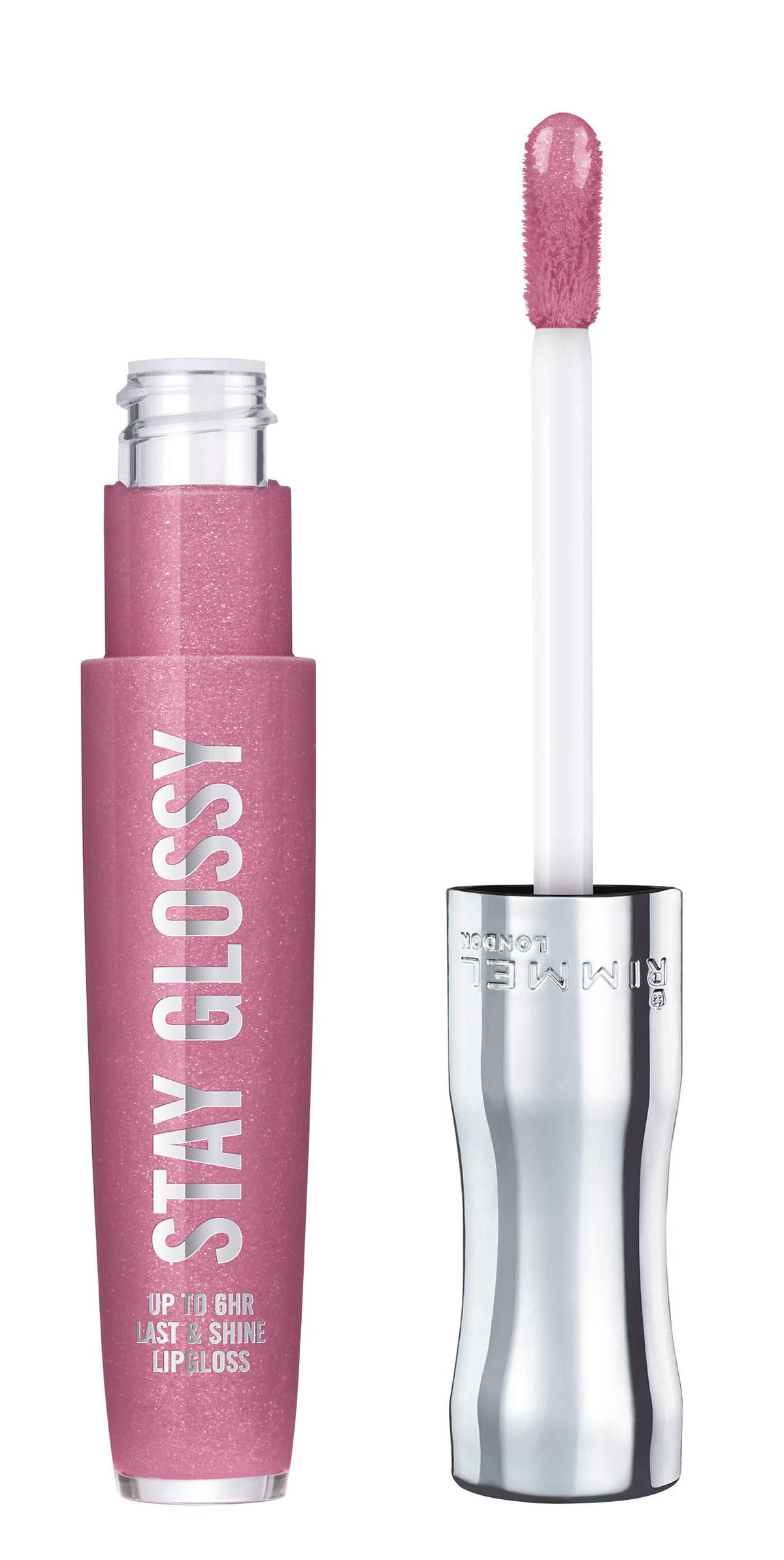 Rimmel Stay Glossy Lip Gloss - Non-Sticky, Lightweight, Color & Shine, Cake For Breakfast, 0.18Oz