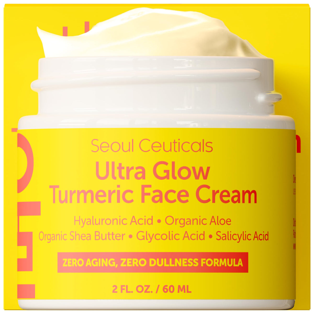 Seoulceuticals Turmeric Cream - Korean Face Moisturizer For Dull Skin, 2Oz K Beauty