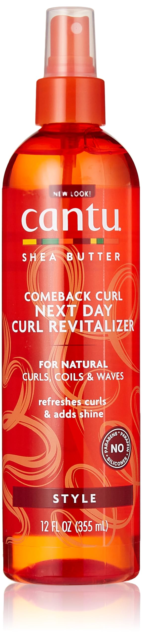 Cantu Comeback Curl Revitalizer 12Oz Pump - Moisturizing Hair Spray, 3 Pack