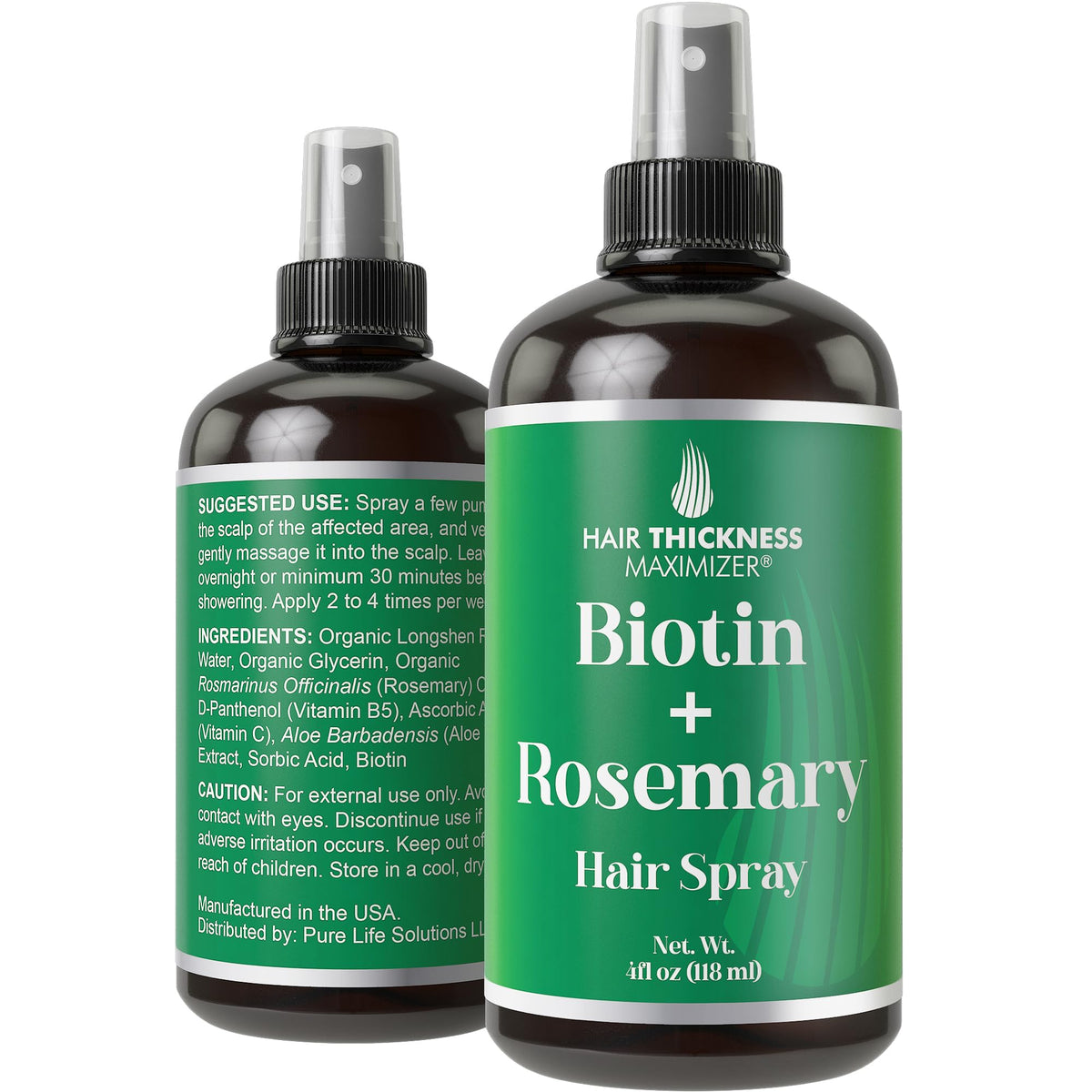 Hair Thickness Maximizer Biotin & Rosemary Oil Spray - 4 Fl Oz Leave-In Conditioner For Hair Growth